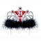 Party Central Pack of 6 Red and Silver Plastic Light -Up 21 Tiara Costume Accessories